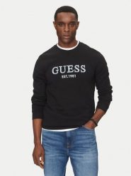 Guess Bluza M5GQ08 KCN01 Czarny Regular Fit. Czarne bluzy nierozpinane męskie Guess, m, z aplikacjami, z bawełny, bez ramiączek, bez kaptura. Za 189.99 zł.