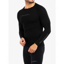 Bluza termoaktywna męska Brubeck 3D Run PRO LS Shirt. Czarne bielizna termoaktywna męska Brubeck, m, bez wzorów, bez ramiączek, do biegania. Za 172.99 zł.