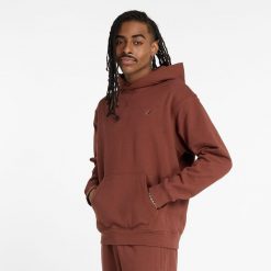 Bluza męska New Balance MT41534ROK – brązowa. Brązowe bluzy nierozpinane męskie New Balance, m, bez wzorów, z materiału, klasyczne, bez ramiączek, z kapturem. Za 199.99 zł.