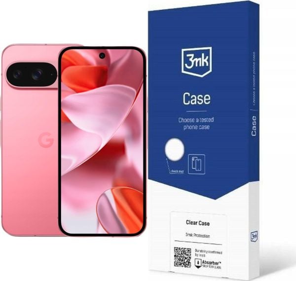 Smartfon Pixel 9 5G 12/256GB Różowy (GA09340-GB) + Etui Clear Case. Czerwone smartfony Google. Za 3,370.00 zł.