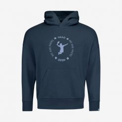 Bluza z kapturem unisex Padel. Niebieskie bluzy nierozpinane męskie Head, m, bez wzorów, z kapturem. W wyprzedaży za 315.00 zł.