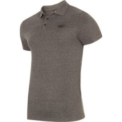 Koszulka polo męska TSM301 - ciemny szary melanż. Szare koszulki polo męskie 4f, melanż, z bawełny, eleganckie, polo. Za 69.99 zł.
