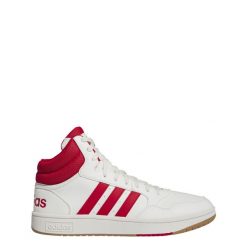 Buty do koszykówki dla dorosłych Adidas Hoops 3.0 Mid Lifestyle Basketball. Białe buty sportowe na co dzień męskie ADIDAS, bez wzorów, retro, bez ramiączek, bez kaptura, do koszykówki. Za 199.99 zł.