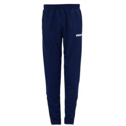 Spodnie Uhlsport Essential Performance. Niebieskie długie spodnie sportowe męskie Uhlsport, bez wzorów, do piłki nożnej. W wyprzedaży za 179.00 zł.