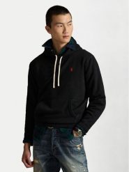 Polo Ralph Lauren Bluza 710766778008 Czarny Regular Fit. Czarne bluzy nierozpinane męskie Polo Ralph Lauren, l, bez wzorów, z syntetyku, bez ramiączek, bez kaptura. Za 799.99 zł.