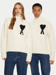 AMI Paris Golf SPUKS425.KN0032 Écru Relaxed Fit. Kardigany męskie AMI PARIS, m, bez wzorów, z wełny, bez ramiączek. Za 1,719.00 zł.