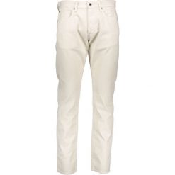 Dżinsy "3301" - Straight fit - w kolorze kremowym. Białe jeansy męskie G-Star, z aplikacjami, z bawełny, klasyczne. W wyprzedaży za 265.95 zł.
