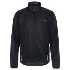 Windbreaker VAUDE Dundee Classic ZO. Czarne kurtki treningowe męskie Vaude, bez wzorów, bez kaptura, rowerowe. Za 426.50 zł.