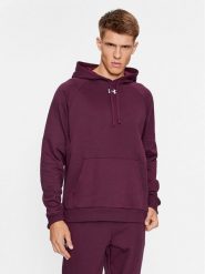 Under Armour Bluza Ua Rival Fleece Hoodie 1379757 Bordowy Loose Fit. Czerwone bluzy nierozpinane męskie Under Armour, l, bez wzorów, z bawełny, bez ramiączek, bez kaptura. Za 169.99 zł.