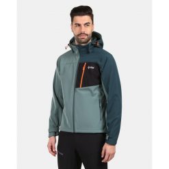 Męska kurtka softshell Kilpi ONTAVIO-M. Zielone kurtki softshell męskie Kilpi, m, bez wzorów, z softshellu, bez kaptura, trekkingowe. Za 422.05 zł.