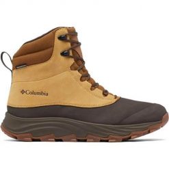 Buty do chodzenia męskie Columbia Expeditionist Shield Waterproof. Brązowe buty trekkingowe męskie Columbia, bez wzorów, z materiału, za kostkę, bez zapięcia, trekkingowe. Za 583.00 zł.