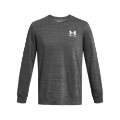 Bluza z okrągłym dekoltem Under Armour Rival Terry LC. Białe bluzy nierozpinane męskie Under Armour, bez wzorów, sportowe, bez ramiączek, bez kaptura. Za 294.50 zł.