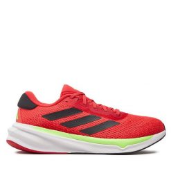 Buty do biegania adidas. Czerwone buty do biegania męskie ADIDAS, bez wzorów, bez zapięcia, do biegania. Za 309.99 zł.
