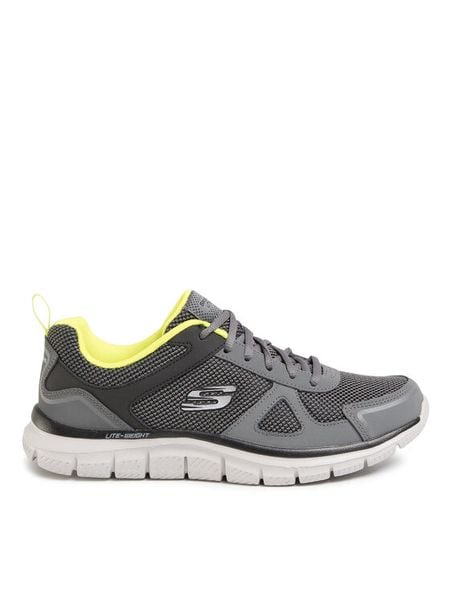 Skechers Sneakersy Track 52630/CCLM Szary. Szare buty sportowe na co dzień męskie Skechers, m, bez wzorów, ze skóry, bez ramiączek, bez kaptura. Za 200.85 zł.