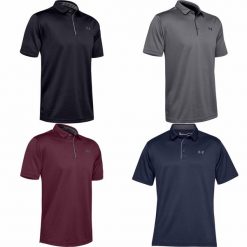Polo Under Armour Tech. Niebieskie koszulki polo męskie Under Armour, m, bez wzorów, sportowe, bez kołnierzyka, bez ramiączek. Za 240.50 zł.