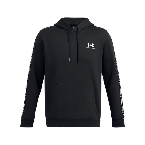 Bluza z kapturem z logo na paskach Under Armour Icon Fleece. Białe bluzy nierozpinane męskie Under Armour, bez wzorów, z kapturem. Za 348.50 zł.