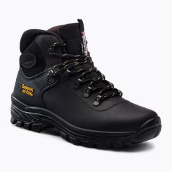 Buty trekkingowe męskie Grisport 10242D26G. Czarne buty zimowe męskie Grisport, bez wzorów, sportowe, bez obcasa, bez zapięcia. Za 299.99 zł.