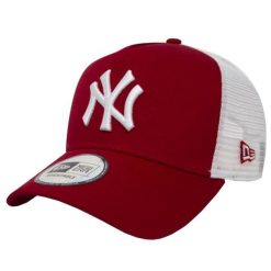 Czapka Trucker New Era MLB New York Yankees. Czerwone czapki męskie New Era, bez wzorów, sportowe. Za 147.50 zł.
