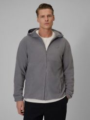 4F Polar regular z kapturem męski - szary S. Szare bluzy z polaru męskie 4f, m, bez wzorów, z dzianiny, klasyczne, bez ramiączek, z kapturem. W wyprzedaży za 79.99 zł.