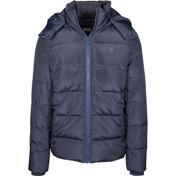 Parka Urban Classic hooded. Niebieskie parki męskie Urban Classics, m, bez wzorów, z puchu, bez kaptura. Za 368.00 zł.