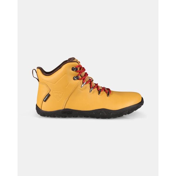 Uniseksowe wysokie buty outdoorowe barefoot Kilpi BARE LEATHER HIGH-U. Brązowe buty trekkingowe męskie Kilpi, bez wzorów, bez zapięcia, trekkingowe. Za 783.53 zł.