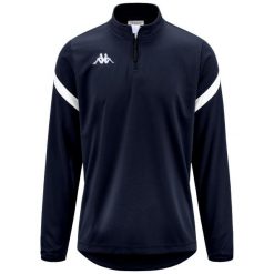 Bluza dresowa 1/2 zip Kappa Dolvole. Białe bluzy rozpinane męskie Kappa, bez wzorów, z dresówki, sportowe, bez ramiączek, bez kaptura. Za 207.50 zł.