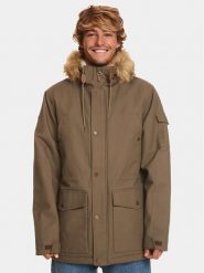 Quiksilver Kurtka zimowa Long Trip Jckt EQYJK03988 Brązowy Regular Fit. Brązowe kurtki męskie Quiksilver, na zimę, m, bez wzorów, z bawełny, bez ramiączek, bez kaptura. Za 769.99 zł.
