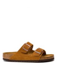 Birkenstock Klapki Arizona Bs 1009526 Brązowy. Brązowe klapki i japonki męskie Birkenstock, bez wzorów, ze skóry. Za 349.99 zł.