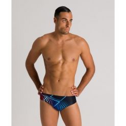 Kąpielówki slipy męskie na basen Arena Optical Waves Brief. Czarne kąpielówki męskie ARENA, m, bez wzorów. Za 61.49 zł.