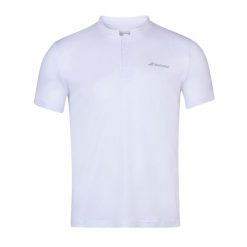 Koszulka polo tenisowa męska Babolat Play. Białe koszulki polo męskie BABOLAT, m, bez wzorów, sportowe, bez kołnierzyka, bez ramiączek. Za 119.99 zł.
