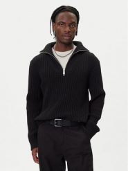HUGO Sweter Srigg 50547002 Czarny Relaxed Fit. Czarne kardigany męskie Hugo, l, bez wzorów, z bawełny, bez ramiączek. Za 639.99 zł.