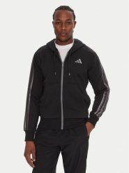Adidas Bluza Holiday 3-Stripes JM1695 Czarny Regular Fit. Czarne bluzy rozpinane męskie ADIDAS, m, bez wzorów, z bawełny, bez ramiączek, bez kaptura. Za 249.99 zł.