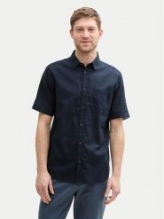Tom Tailor Koszula 1045098 Granatowy Regular Fit. Niebieskie koszule męskie Tom Tailor, l, bez wzorów, z bawełny, bez kołnierzyka, bez ramiączek. Za 109.99 zł.