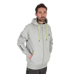 Bluza Męska Wędkarska Matrix Full Zip Hoody Lime. Szare bluzy nierozpinane męskie MATRIX, m, bez wzorów, sportowe, bez ramiączek, bez kaptura. Za 258.99 zł.
