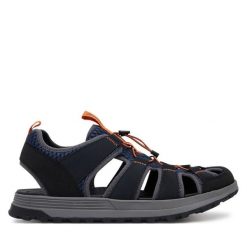 Sandały Clarks. Niebieskie sandały męskie Clarks, bez zapięcia. Za 289.99 zł.