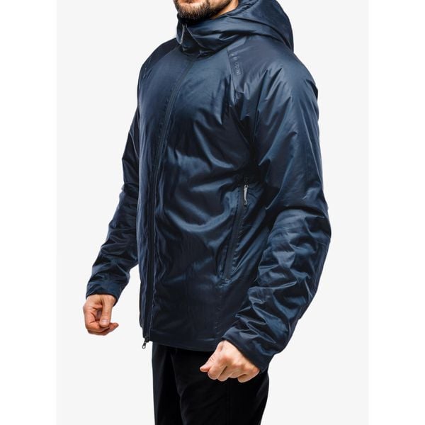 Kurtka ocieplana męska Houdini Dunfri. Niebieskie kurtki męskie Houdini, m, bez wzorów, sportowe, bez ramiączek, bez kaptura. Za 894.99 zł.