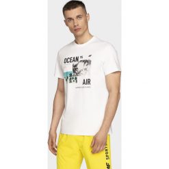 T-shirt męski TSM254 - biały. T-shirty męskie marki 4f. Za 59.99 zł.