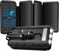 POWERBANK SOLAR 30000 22,5W ŁAD BEZPRZEWODOWE INDUKCJA LATARKA 5xUSB USB-C. Powerbanki 2-Power. Za 289.00 zł.
