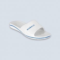 Klapki basenowe męskie Nabaiji 100 Plus. Białe klapki i japonki męskie NABAIJI, bez wzorów. Za 59.99 zł.