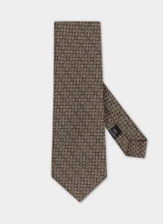 PAKO LORENTE – Krawat męski P21WF-KX-298-X. Brązowe krawaty i muchy męskie Pako Lorente, bez wzorów, z mikrofibry. Za 49.99 zł.
