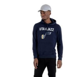 Bluza z kapturem Utah Jazz NBA. Niebieskie bluzy nierozpinane męskie New Era, m, bez wzorów, z kapturem. Za 288.85 zł.