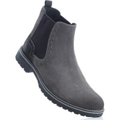 Sztyblety skórzane bonprix antracytowy. Buty zimowe męskie marki bonprix. Za 89.99 zł.