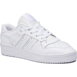 Buty adidas - Rivalry Low EF8729 Ftwwht/Ftwwht/Cblack. Białe buty sportowe na co dzień męskie ADIDAS, bez wzorów, z materiału, bez ramiączek. Za 379.00 zł.