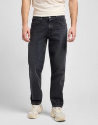 LEE MĘSKIE SPODNIE JEANSOWE LEE OSCAR BLACK STAR 112342283. Czarne jeansy męskie Lee, bez wzorów, z jeansu, retro. Za 199.99 zł.