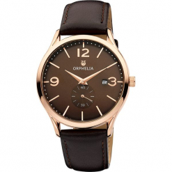 Zegarek kwarcowy w kolorze brązowo-różowozłotym. Brązowe, analogowe zegarki męskie Esprit Watches, ze skóry. W wyprzedaży za 136.95 zł.
