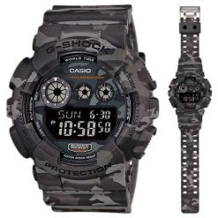 Zegarek Casio Męski GD-120CM-8ER G-Shock Camouflage szary. Szare zegarki męskie Casio. Za 555.00 zł.