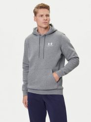Under Armour Bluza UA Essential Fleece Hoodie 1373880 Szary Regular Fit. Szare bluzy nierozpinane męskie Under Armour, m, bez wzorów, z bawełny, bez ramiączek, bez kaptura. Za 209.99 zł.