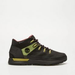 Timberland Sprint Trekker MID LACE UP WATERPROOF BLACK MEDIUM GREEN Sneakersy męskie. Czarne buty sportowe na co dzień męskie Timberland, m, bez wzorów, z meshu, bez ramiączek, bez kaptura, do biegania. Za 502.99 zł.