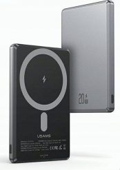 Powerbank Usams Powerbank indukcyjny 5000mAh MagSafe Fast Charging PD 20W Szary. Szare powerbanki Usams. Za 99.59 zł.