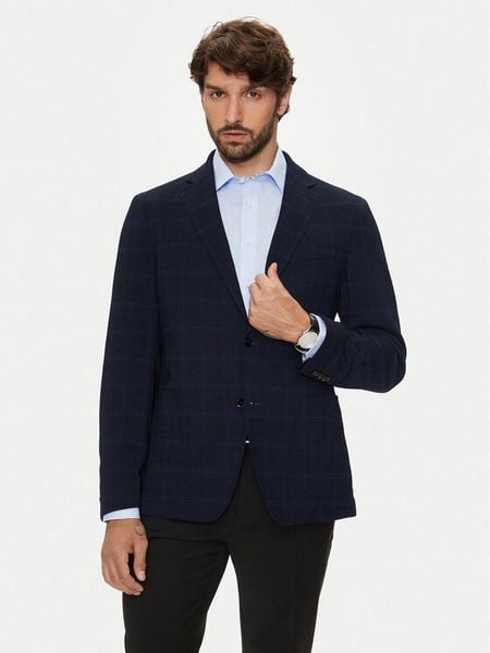 Boss Marynarka C-Hanry-233 50521630 Granatowy Slim Fit. Niebieskie marynarki męskie Boss, m, bez wzorów, z wełny. Za 1,269.00 zł.